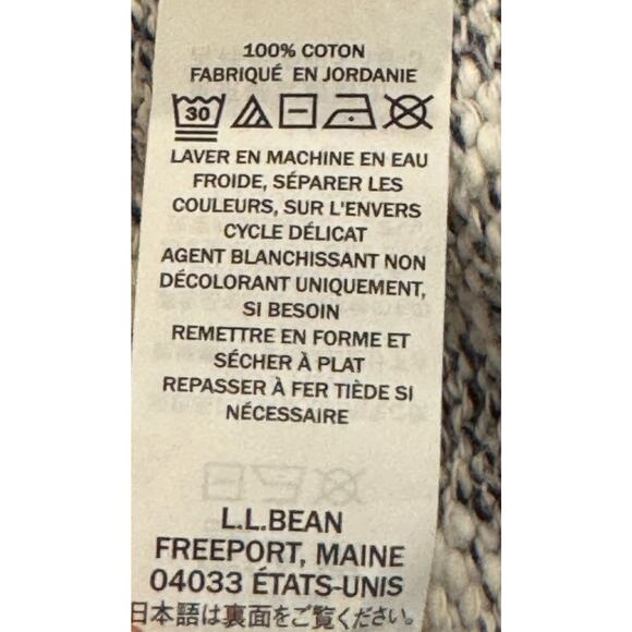 NWT L.L. Bean Cotton Ragg Sweater Open Cardigan Natural: Size Large - Picture 10 of 12